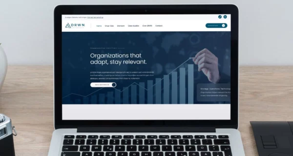 Logo, huisstijl en maatwerk website voor DRWN
