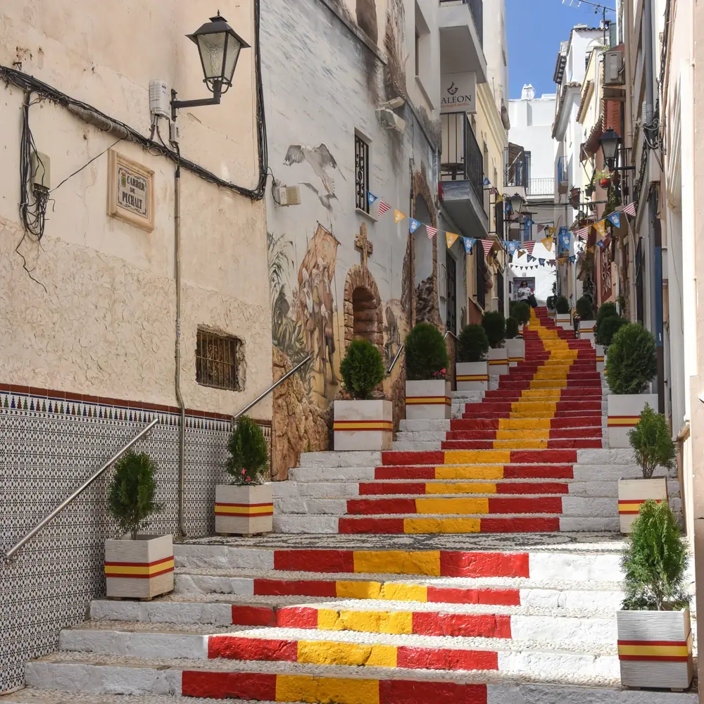 Trappen in het oude centrum van Calpe