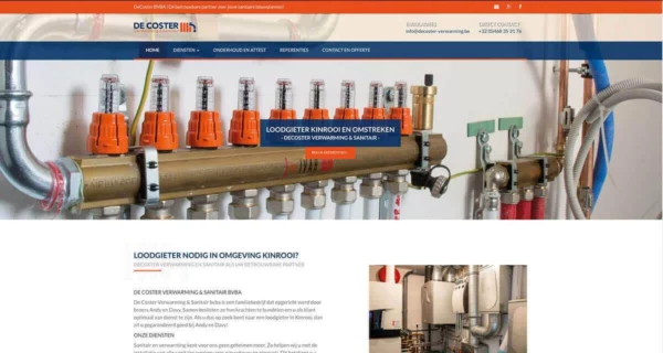 DeCoster verwarming - Blok56 - ontwerp van logo, huisstijl en website