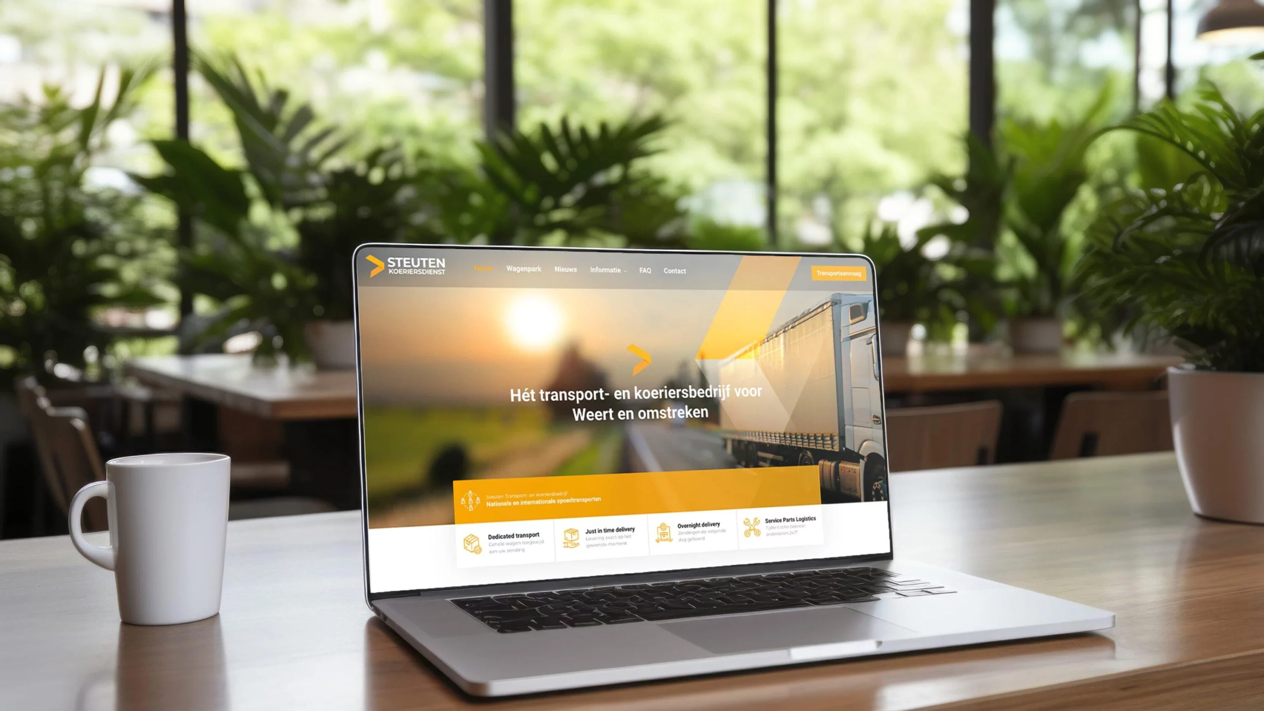 Maatwerk WordPress website voor Koerier Steuten ontwikkeld door Blok56