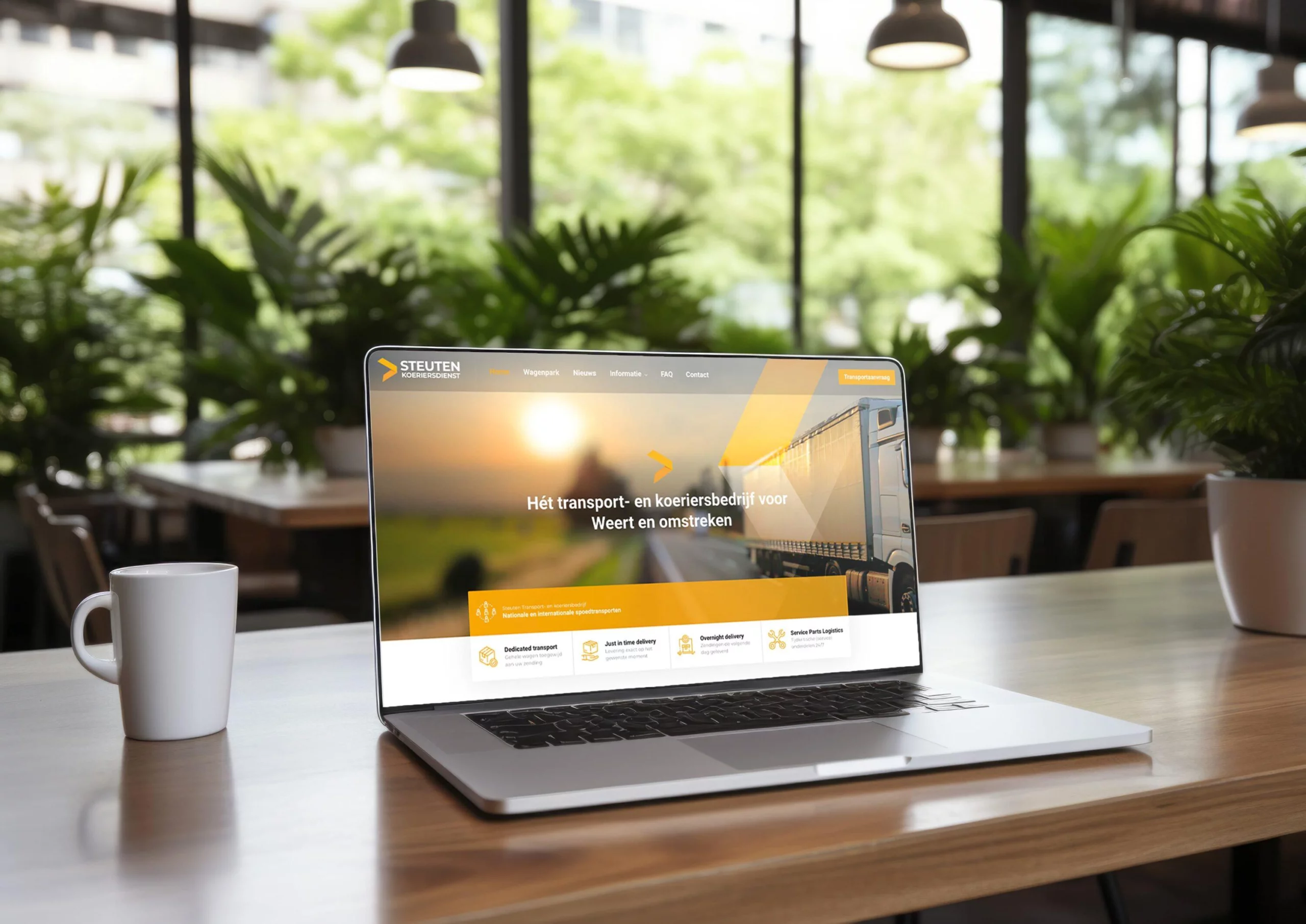 Maatwerk WordPress website voor Koerier Steuten ontwikkeld door Blok56