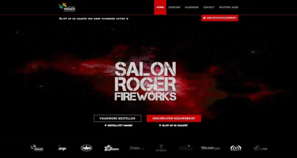 Responsive webshop voor Salon Roger Fireworks